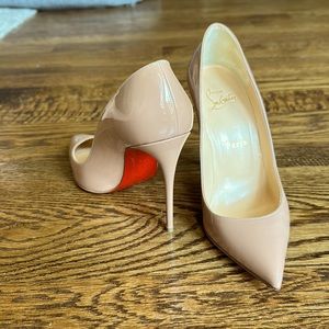 Christian Louboutin Pigalle Follies in 36.5 Patent Nude